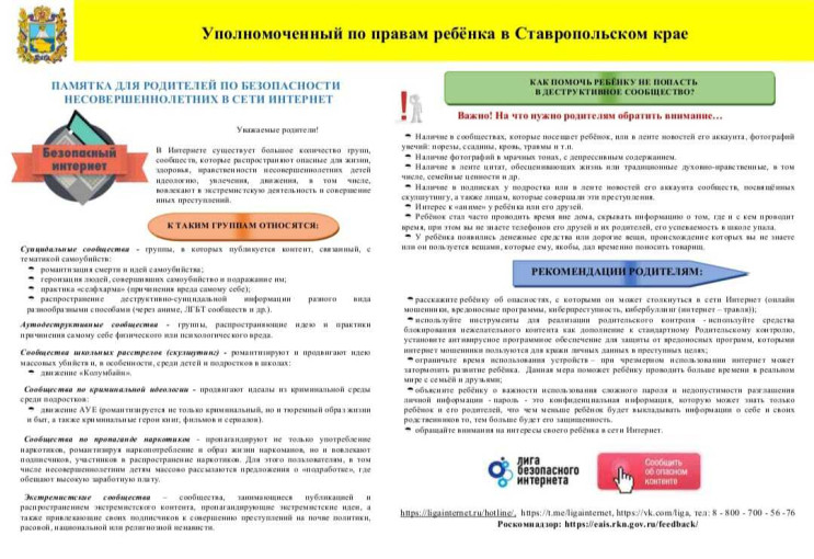 Памятка для родителей Памятка для родителей.